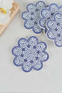 Drink Coasters Handmade Turkish Design Hand Paint Foam Back Dining Coaster Set/4 - Picture 1 of 11