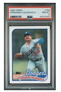 1989 Topps Fernando Valenzuela #150 PSA 8 - Picture 1 of 2