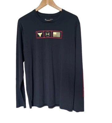 Under Armour Project Rock Respect Graphic Long Sleeve Shirt Men's Size L - Image 1 of 4