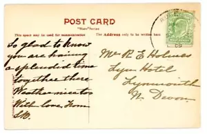 Postkarte GB 1909 mit Rugeley Skelettstempel - Bild 1 von 2