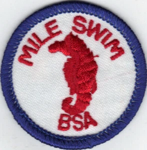 Mile Swim Award Patch, "Since 1910" Slogan Backing, Mint! - Picture 1 of 1