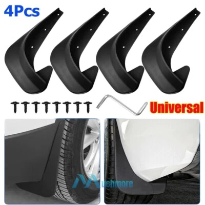 EVA Plastic Wearing Mud Flaps Splash Guards Fit For Car Front & Rear Fender 4PCS - Image 1 of 4