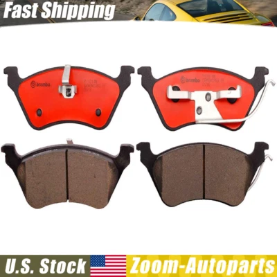 Pastillas de freno traseras ranuradas de cerámica para Chrysler Dodge Grand Caravan Plymouth Brembo Foto 1 de 3