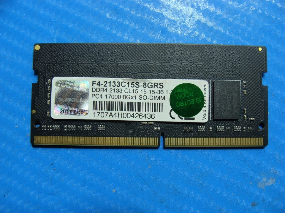 CyberPower PC 15 Vector 2 So-Dimm G.Skill Ripjaws 8Gb Memory F4-2133C15S-8GRS - Image 1 of 2