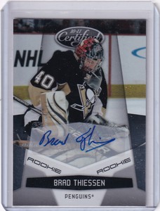 2010-11 PANINI CERTIFIED ROOKIES AUTO BRAD THIESSEN NUMBERED 293/799