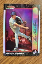 1999 Bowman Chrome Kevin Brown SP Rare International Refractor #74/100 Dodgers
