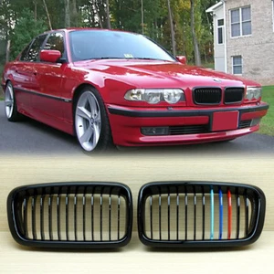 ///M-color Piano Glossy  Black Kidney Grilles for BMW E38 7-series Sedan 750i - Picture 1 of 5