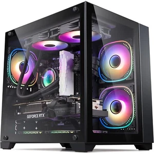 Ionz KZ-900 PC Gaming Case V2- Dual Dynamic Mini Lite M-ATX | Tempered Glass | i - Picture 1 of 14