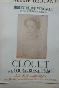 LOCANDINA - CLOUET ET LA COUR DES ROIS DE FRANCE - BIBLIOTEQUE NATIONALE 1970 - Picture 1 of 1
