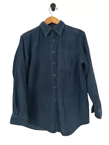 Camisa LL Bean Azul Pana Cuello Abotonado Para Hombre Talla M - Imagen 1 de 7