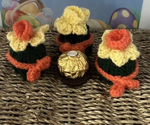Hand Knitted Easter Daffodil Ferrero Rocher Cover Or Similar - Picture 1 of 1