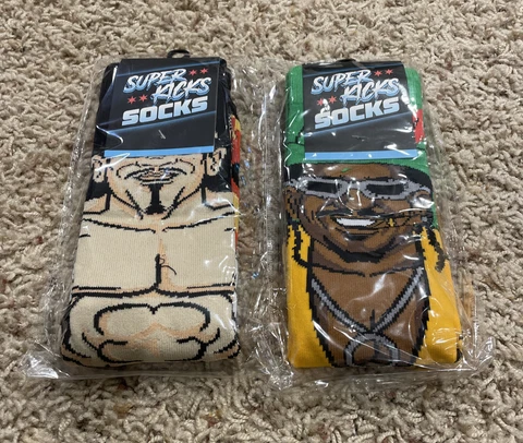Super Kick Socks Lot Eddie Guerrero Godfather WWE WCW Pro Wrestling Cover