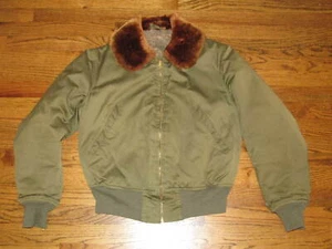 Giacca Bomber Volo Conmar Vintage Anni 40 Verde Pelliccia Collo Alpaca Completamente Foderata Uomo 42 - Foto 1 di 8