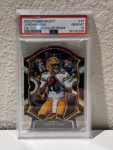Panini Select 2020 tricolor Prizm troquelado #47 Jordan Love RC PSA 10 - Imagen 1 de 2