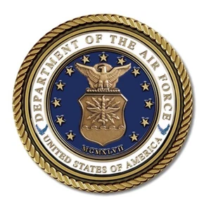 Air Force Medallion for Box Cremation Urn/Flag Case - 2 Inch Diameter - Picture 1 of 1
