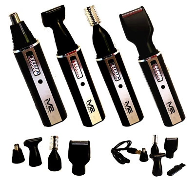 M2-TEC M2 4in1 Akku Nasenhaartrimmer Multi Ohrhaar Barttrimmer Konturen Haarschneider