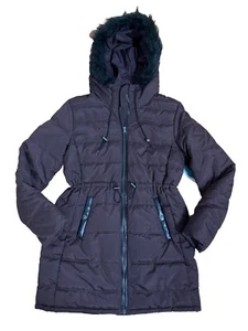 NEW OLD NAVY Woman’s Long Puffer Parka Coat Jacket Dark Maroon sz Small - Picture 1 of 5