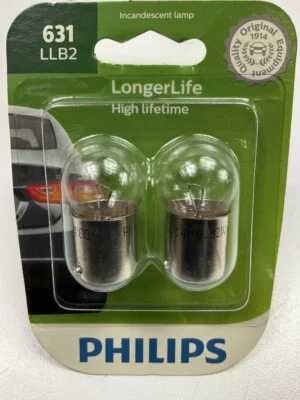 Philips 631LLB2 LongerLife Lámpara de Cortesía Bombilla 631 - PACK DE 2 Foto 1 de 3