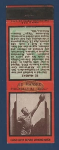 ED MANSKE 1936 DIAMOND MATCHBOOKS ROT 36 NR 38 SEHR GUTER ZUSTAND + 43191 - Bild 1 von 2