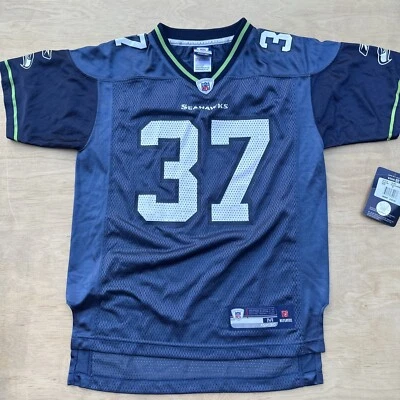 Deadstock Y2K Шон Александр #37 винтажный Сиэтл Seahawks молодежи Джерси M Рекомендуемая розничная цена производителя $55 - Изображение 1 из 4