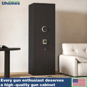 Large Fingerprint Gun Rifle Safe Quick Access Lock Digital Safe for 15-18 Guns - Picture 1 of 12
