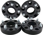4PC Black 5X5.5 Hubcentric Wheel Spacers 1.5 Inch with 14X1.5 Studs Compatible w