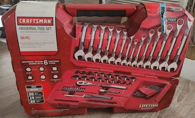 Juego de llaves de vaso mecánicas universales Craftsman 56 piezas, artículo 9-24964 *NUEVO* Foto 1 de 4