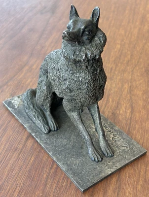 Escultura de zorro francés del siglo XIX firmada por L. Moreau, regalos de bellas artes antiguas raras Foto 1 de 4