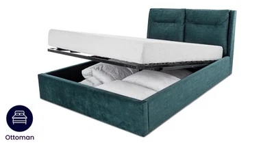DFS Granville Super King Size Ottoman Bed Airforce Blue RRP £599 - Image 1 of 4