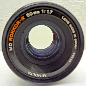 Minolta MD Rokkor-X 50 mm F/1.7 manueller Fokus Prime Objektiv PASST ZU XG7 + MEHR KOSTENLOSER VERSAND - Bild 1 von 4