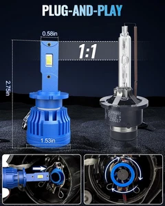 D4S D4R Bulbs,22000 Lumens 45W 6000K White 600% Brightness, 66440 42402 42402... - Picture 1 of 7