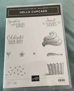 Stampin’ Up! ~Hello Cupcake~ Photopolymer Stempelset ~gebraucht~ Cupcake, Sprüche - Bild 1 von 3