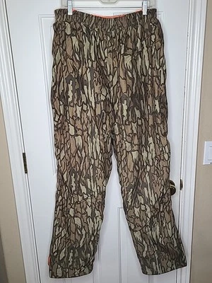 VTG 80s Gamehide Sz XL Trebark Camo Deerstalker Pants Blaze Orange Fleece Lined - Image 1 of 4