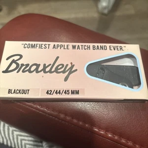 Braxley - Black- Comfy, Fun Apple Watch Band for 42/44/45mm - New - Free S/H! - Zdjęcie 1 z 2