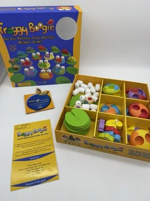 Froggy Boogie The Eye Popping Frog Hopping Memory Game Blue Orange All Wooden - Image 1 of 4