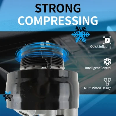 CO11169MC-KTAC A/C Compressor w/ Clutch Fit for 1990-1992 Chevrolet C2500 Black - Image 1 of 4