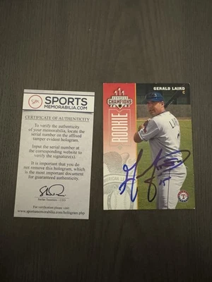 2003 Donruss Champions #256 GERALD LAIRD - Autographed Auto HAND SIGNED w/ COA - Image 1 of 4