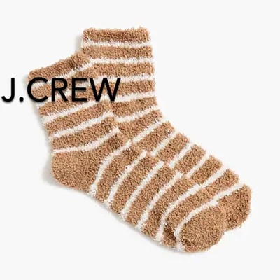 (NUEVO) Calcetines acogedores para mujer J.Crew Factory a rayas camel - Talla: OS (Talla única) Foto 1 de 4
