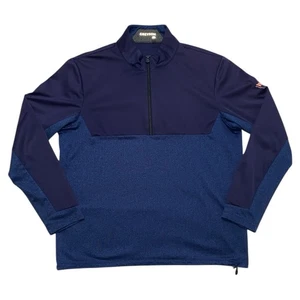 Suéter Pullover Greyson 1/4 Cremallera Manga Larga Para Hombre Talla Mediana Azul Golf - Imagen 1 de 8