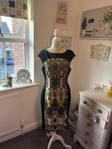 Karen Millen Black Stretch Bodycon Dress Size 16 Brand New With Tags - Picture 1 of 19