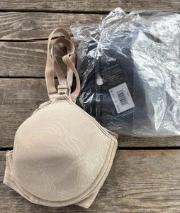 Bali Intimates Cool Comfort Front Closure Bras~Set Of 2~42B~Black & Nude - Picture 1 of 8