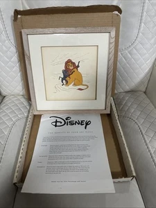 Framed Disney Treasures “Mufasa and Rafiki" Serigraph Etching COA & Box - Picture 1 of 9