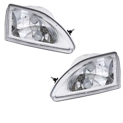 Para 94-98 Mustang SVT Cobra Faro Faro Luz Lámpara con Bombilla JUEGO PAR Foto 1 de 4