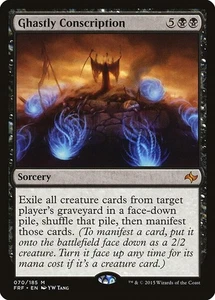 Magic the Gathering MTG Ghastly Conscription Fate Reforged FRF 070/185 Mythic NM - Picture 1 of 1