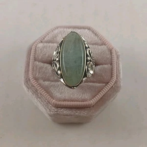 Carolyn Pollack Relios Sterling Silver Green Stone Floral Ring Sz 7 - Picture 1 of 16