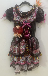 Mädchen M "Coco" Disney Film Totenkopf Kleid Halloween - Bild 1 von 5