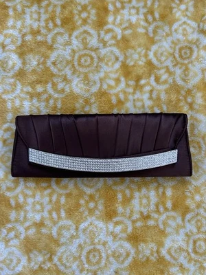 Mariell Brown Crystal VTG Clutch Purse Hand Bag - Image 1 of 4