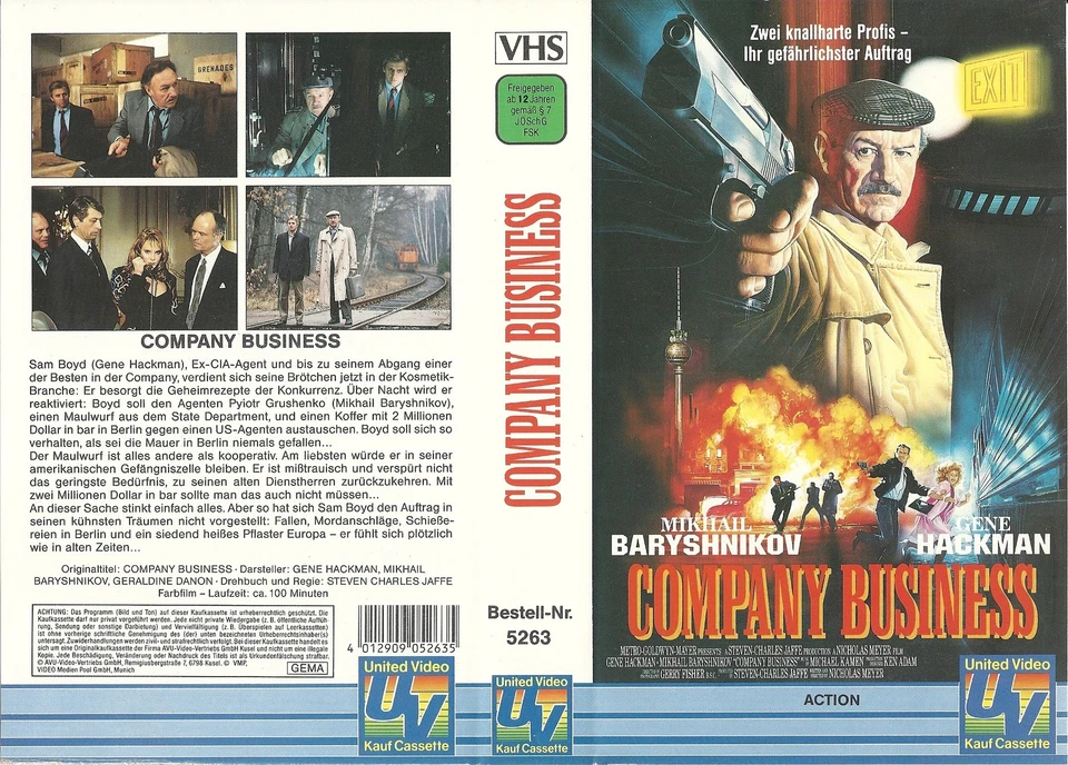 (VHS) Company Business - Gene Hackman, Michail Baryschnikow, Kurtwood Smith - Bild 1 von 1