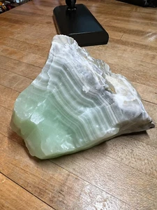 Rare Lime Green Phantom Zebra Calcite Crystal Gemstone Natural Rock Specimen 003 - Picture 1 of 12
