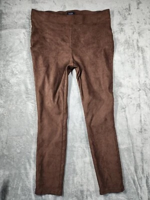 NYDJ Suede Legging Pants “Coffee Bean” Brown Sz 16 Lift Tuck Technology Pull On - Image 1 of 4